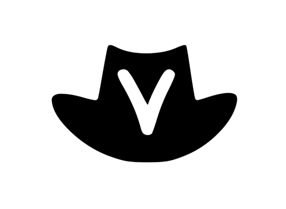 Cowboy Hat with Playful Mono V