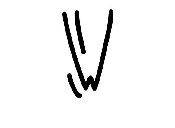 Crazy Funky Dancing Mono Letter SVG W