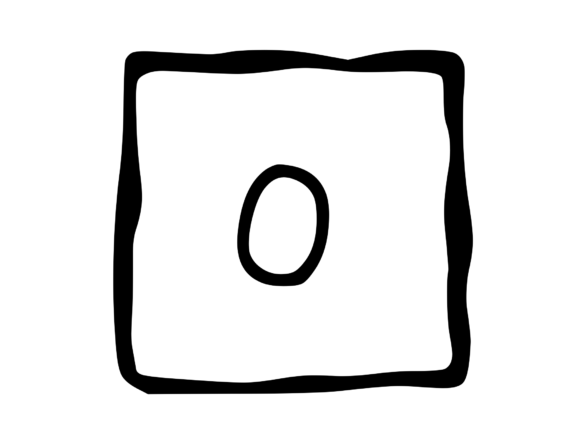 Hand Drawn Outlined Frame with Mono 0: Design Review for Stitchers