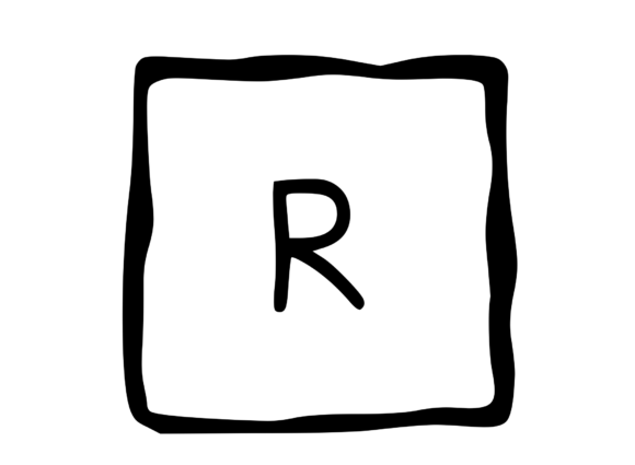 Hand Drawn Outlined Frame with Mono R: A Designer's Review