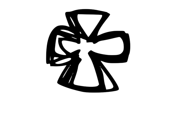 Mono Scribble Graphic Cross: An Embroidery Designer's Take